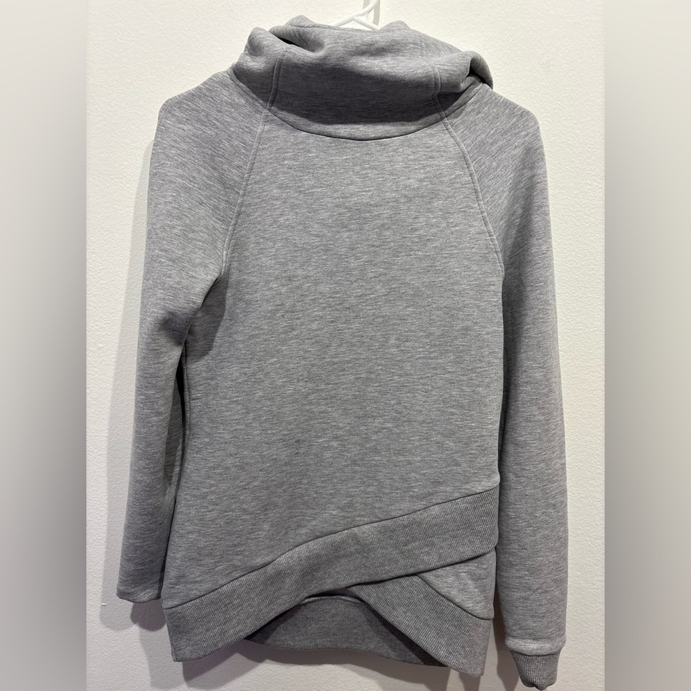 MARCELLA Grey Criss Cross Front Hoodie XS